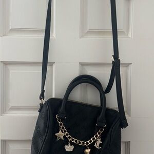 Juicy Couture Black Crossbody Bag with Gold Accents
